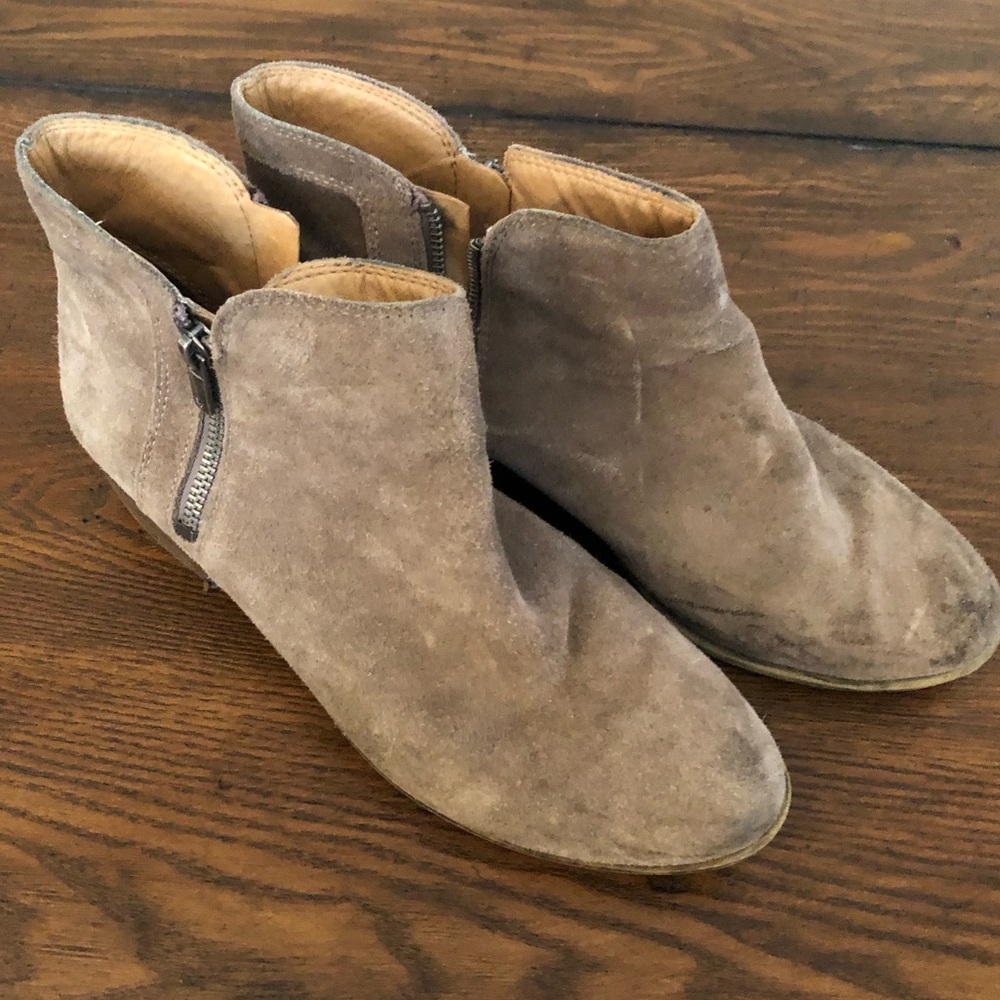 Lucky Brand Basel Ankle Bootie Tan Suede LKBASEL 9